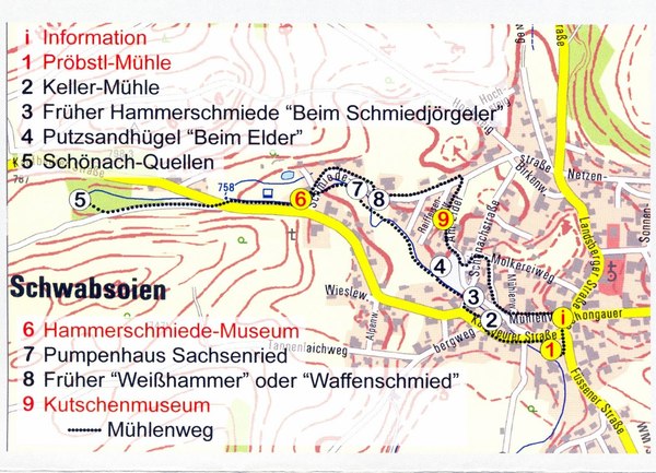 Plan zum Mühlenweg